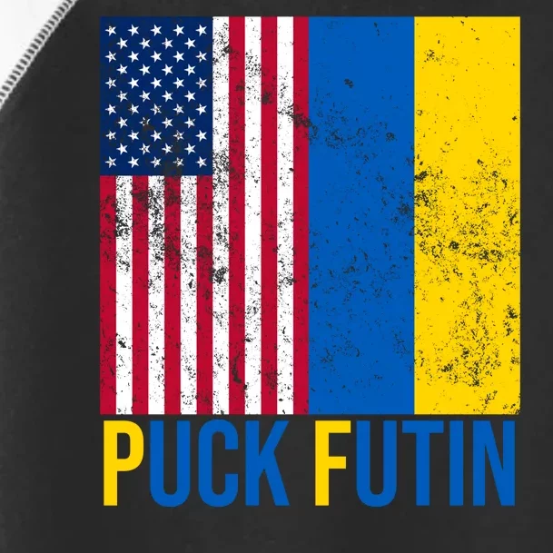 Ukraine Puck Futin USA Flag Toddler Fine Jersey T-Shirt