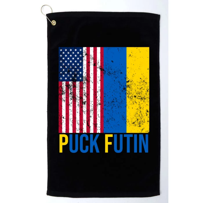 Ukraine Puck Futin USA Flag Platinum Collection Golf Towel