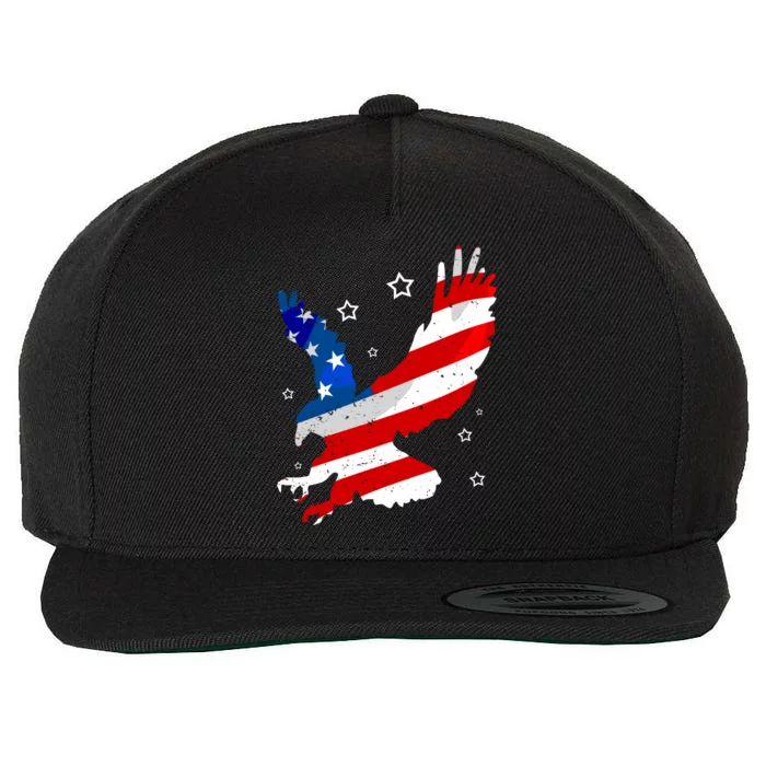 Usa Patriotic Flying Eagle Gift 4th Of July Wool Snapback Cap