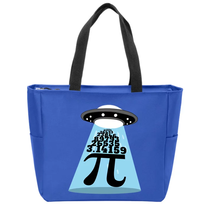 Ufo Pi Funny Pi Alien Abduction Ufo Pi Gift Zip Tote Bag