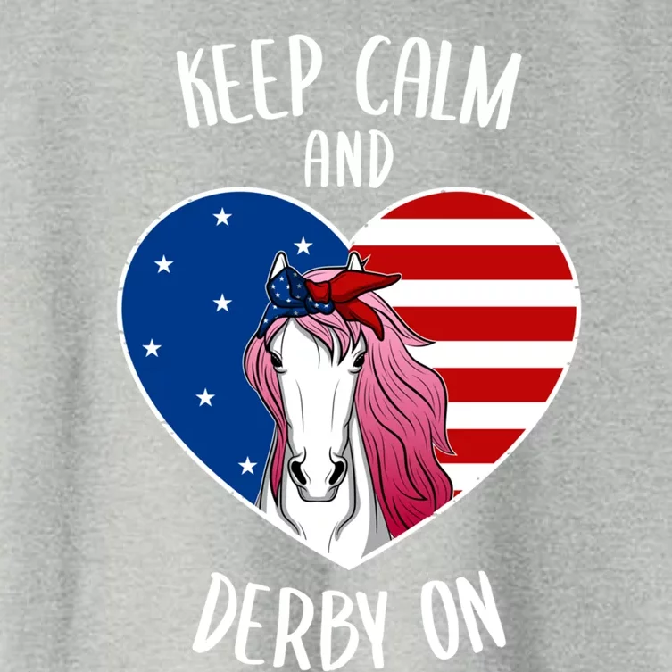 Us Patriots Flag Horse Racing Jockeys Derby Race Racing Meaningful Gift Women's Crop Top Tee