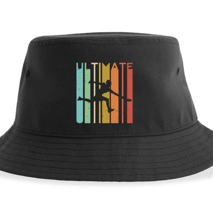 Ultimate Player Flying Frisbee Retro Sustainable Bucket Hat