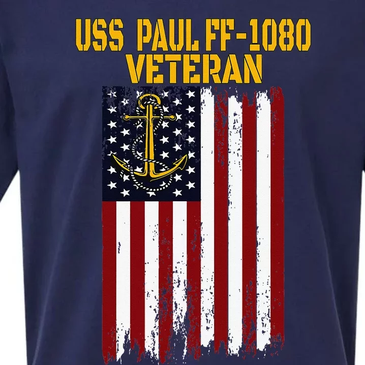 USS Paul FF1080 Frigate Veterans Day Father's Day Grandpa Sueded Cloud Jersey T-Shirt