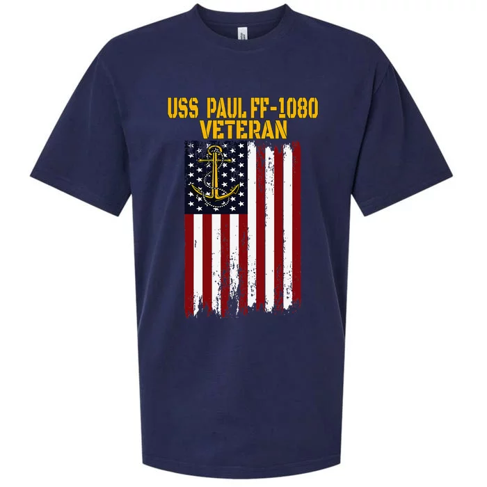 USS Paul FF1080 Frigate Veterans Day Father's Day Grandpa Sueded Cloud Jersey T-Shirt