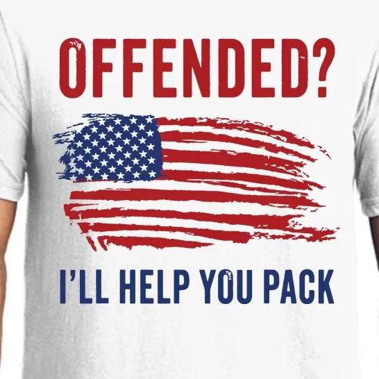 Usa Patriot Humor Offended Ill Help You Pack Funny Quote Pajama Set