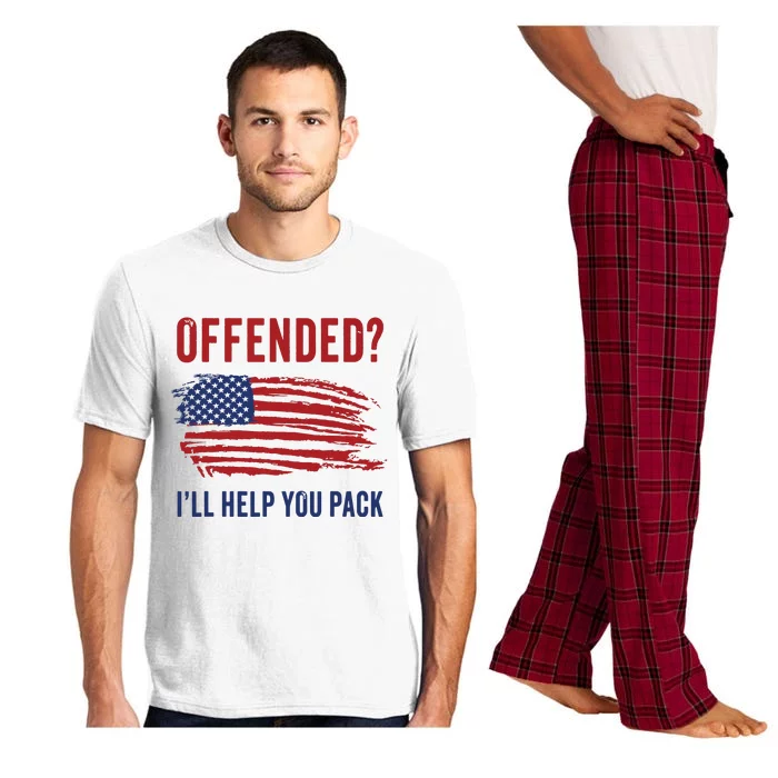 Usa Patriot Humor Offended Ill Help You Pack Funny Quote Pajama Set