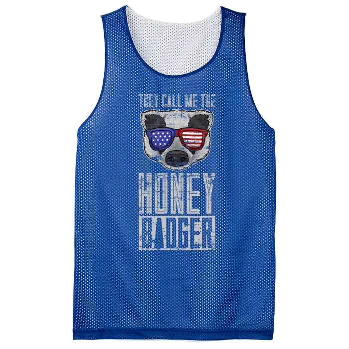 Us Pride Honey Badger Ratel Gift Honey Badger Mesh Reversible Basketball Jersey Tank