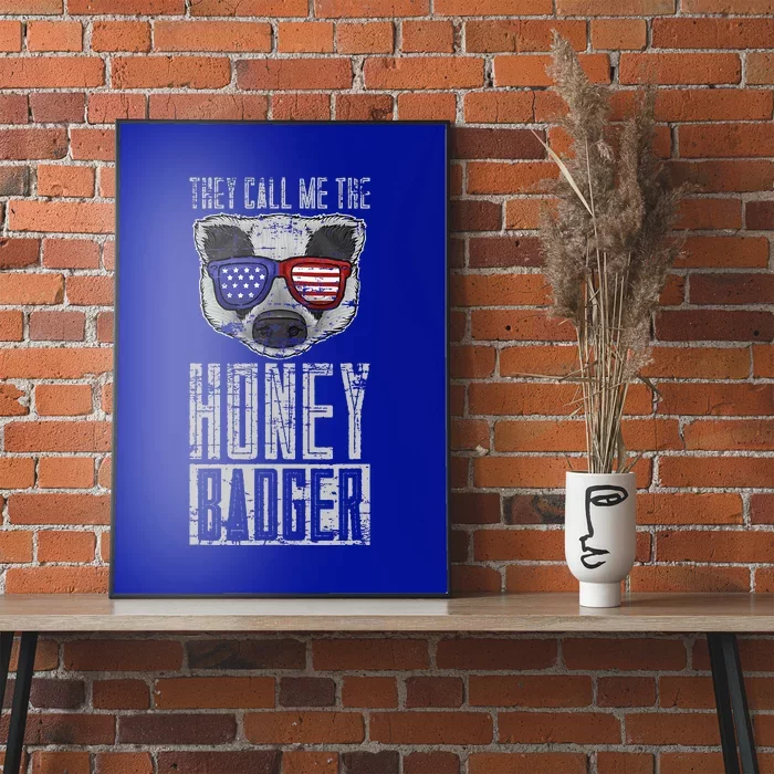 Us Pride Honey Badger Ratel Gift Honey Badger Poster