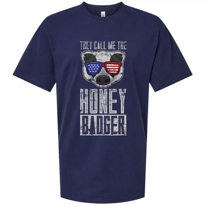 Us Pride Honey Badger Ratel Gift Honey Badger Sueded Cloud Jersey T-Shirt