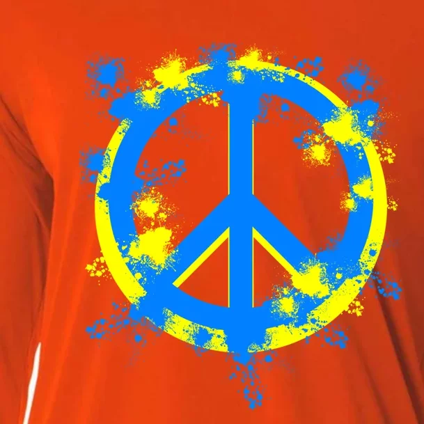 Ukraine Peace In Ukraine I Stand With Ukraine Flag Support Gift Cooling Performance Long Sleeve Crew