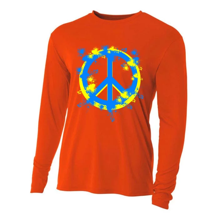 Ukraine Peace In Ukraine I Stand With Ukraine Flag Support Gift Cooling Performance Long Sleeve Crew