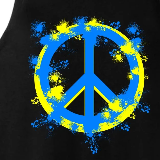 Ukraine Peace In Ukraine I Stand With Ukraine Flag Support Gift Ladies Tri-Blend Wicking Tank