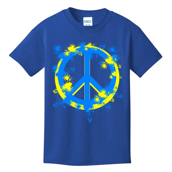 Ukraine Peace In Ukraine I Stand With Ukraine Flag Support Gift Kids T-Shirt