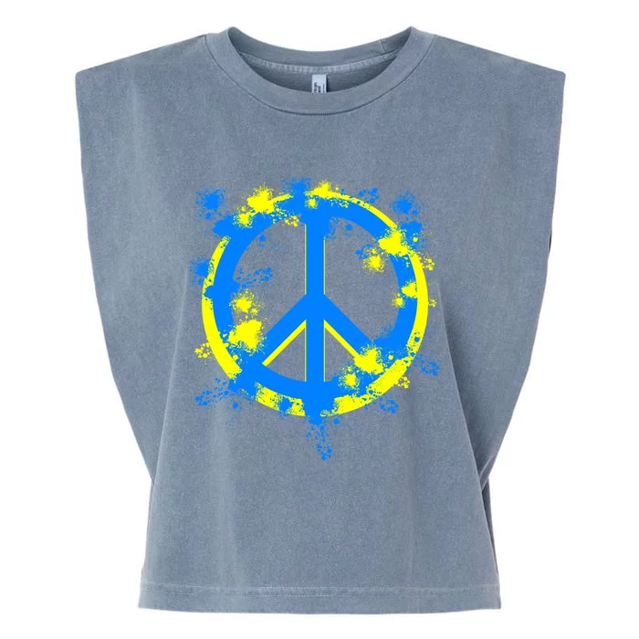 Ukraine Peace In Ukraine I Stand With Ukraine Flag Support Gift Garment-Dyed Women's Muscle Tee