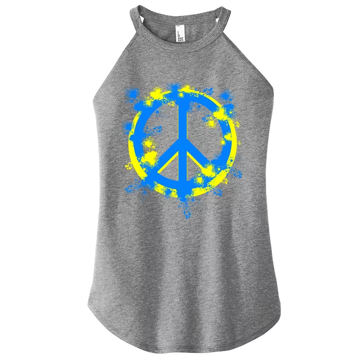 Ukraine Peace In Ukraine I Stand With Ukraine Flag Support Gift Women’s Perfect Tri Rocker Tank