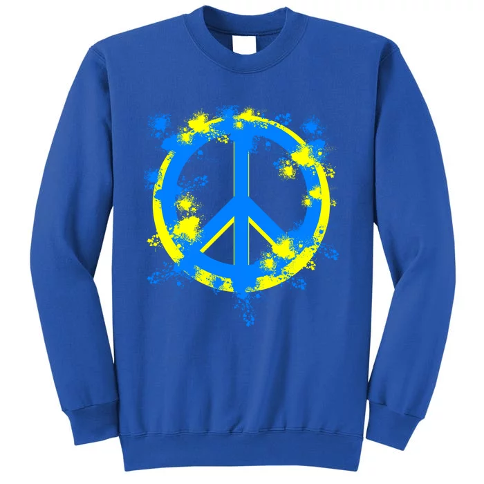 Ukraine Peace In Ukraine I Stand With Ukraine Flag Support Gift Tall Sweatshirt