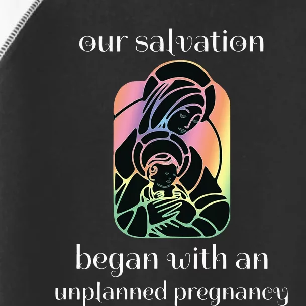 Unplanned Pregnancy Jesus & Mary Prolife Faith Toddler Fine Jersey T-Shirt