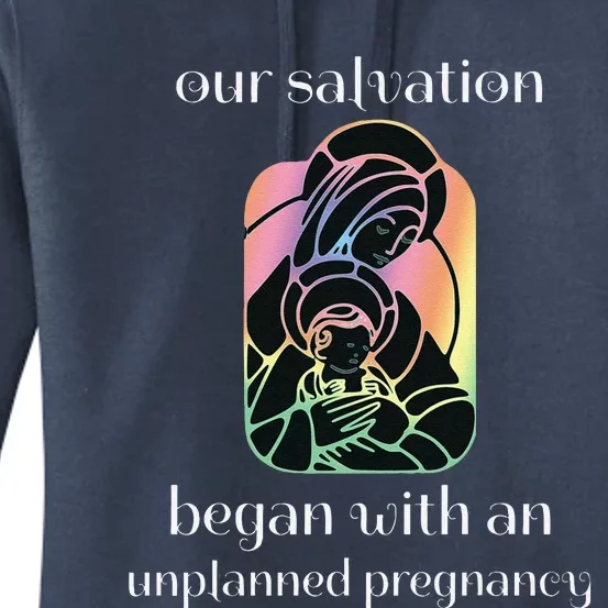 Unplanned Pregnancy Jesus & Mary ProLife Faith Women's Pullover Hoodie