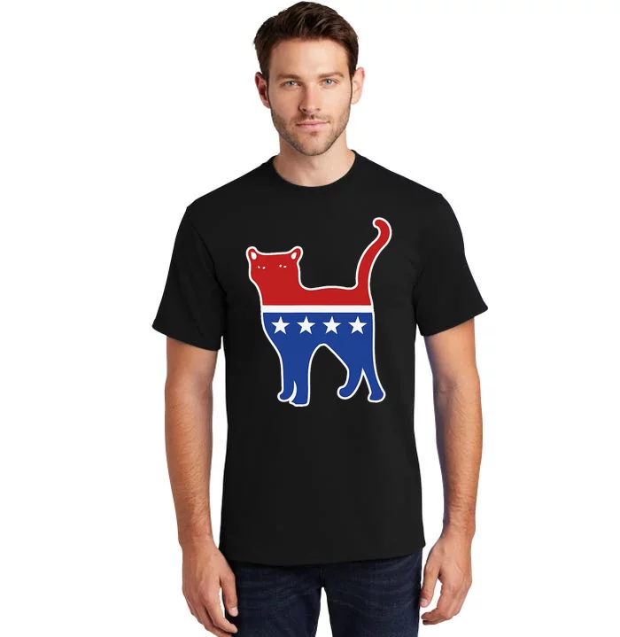 Usa Political Kitty Cat Vote Tall T-Shirt