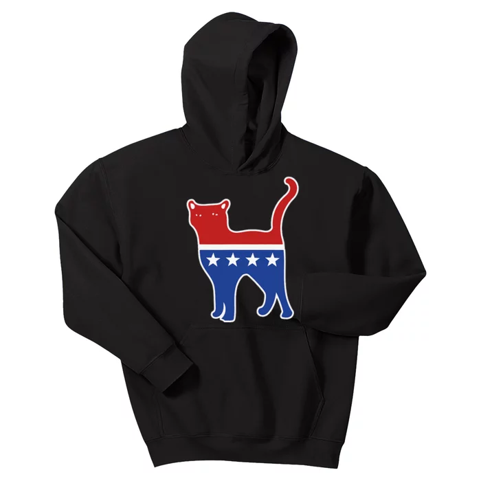 Usa Political Kitty Cat Vote Kids Hoodie