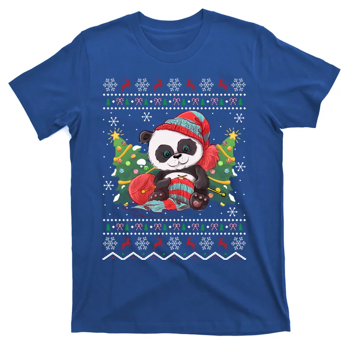 Ugly Panda Lover Xmas Tree Santa Panda Christmas Gift T-Shirt