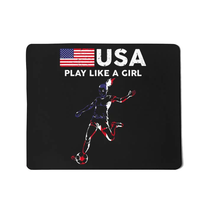 USA Play Like a Soccer Football USA Flag Mousepad