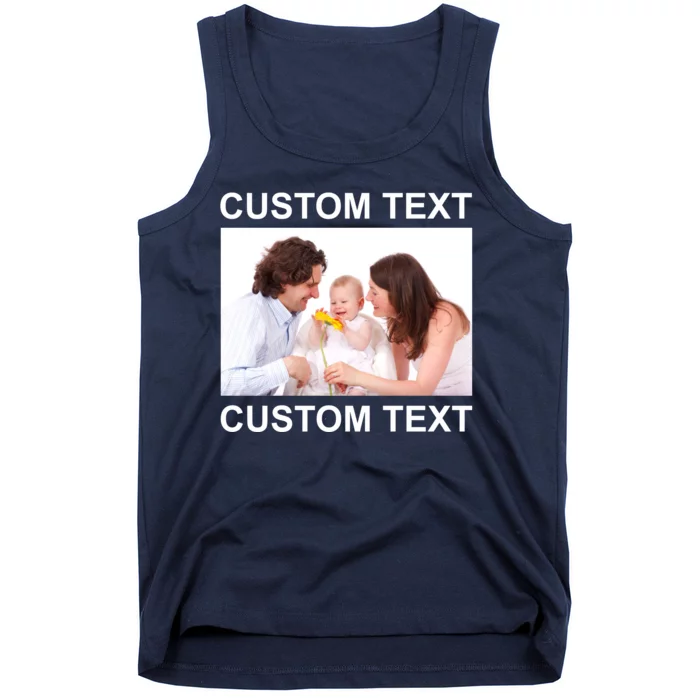 Upload Personalize Design or Photo Custom Text Tank Top