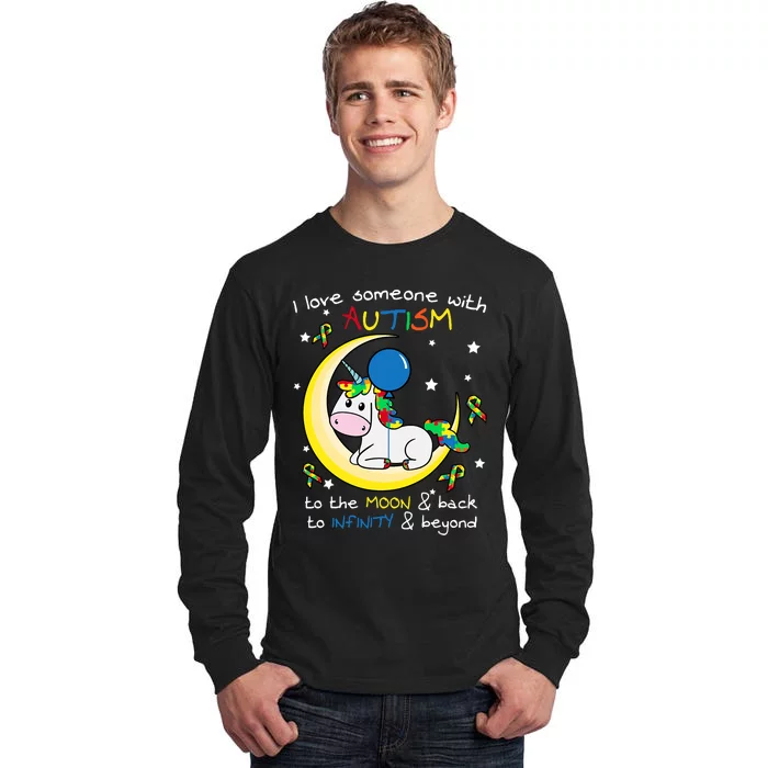 Unicorn Puzzle Moon Star Inspirational Autism Awareness Gift Tall Long Sleeve T-Shirt