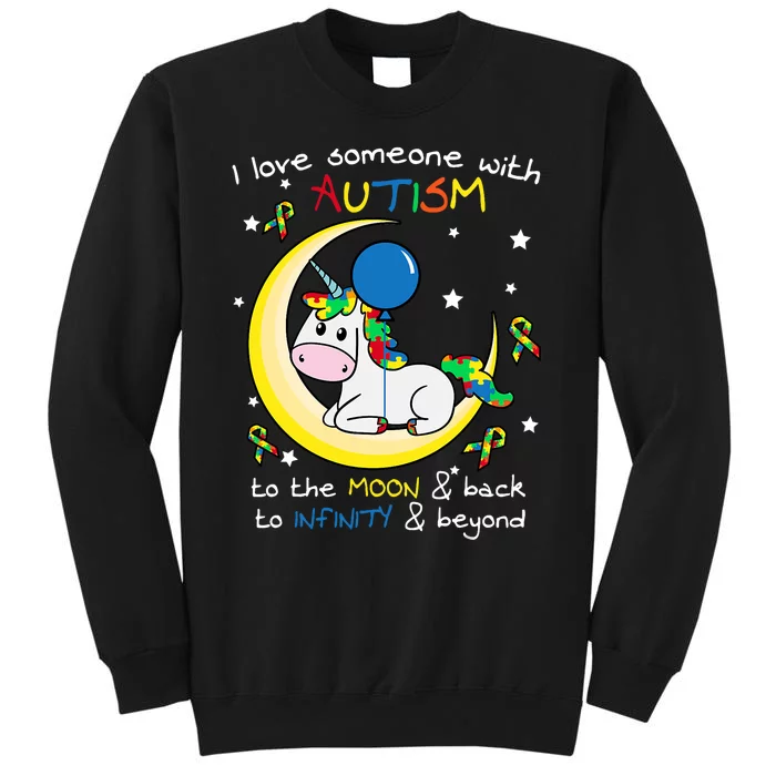 Unicorn Puzzle Moon Star Inspirational Autism Awareness Gift Tall Sweatshirt