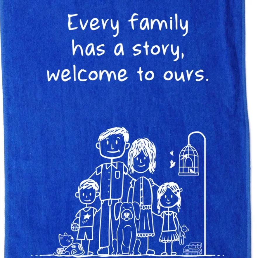 Uplifting Positive Message 'Every Family Has A Story' Gift Platinum Collection Golf Towel