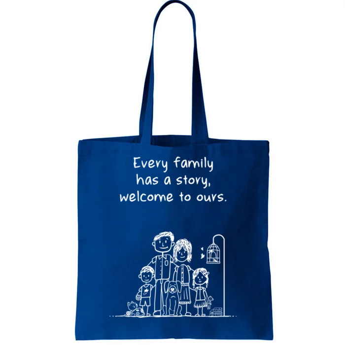 Uplifting Positive Message 'Every Family Has A Story' Cool Gift Tote Bag