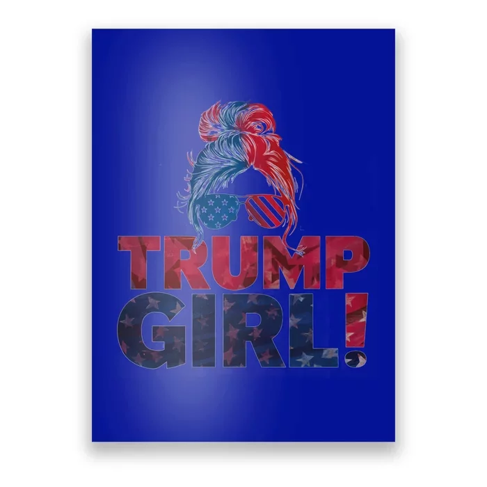 Usa Patriotic Messy Bun Trump Trump 2024 Election Gift Poster