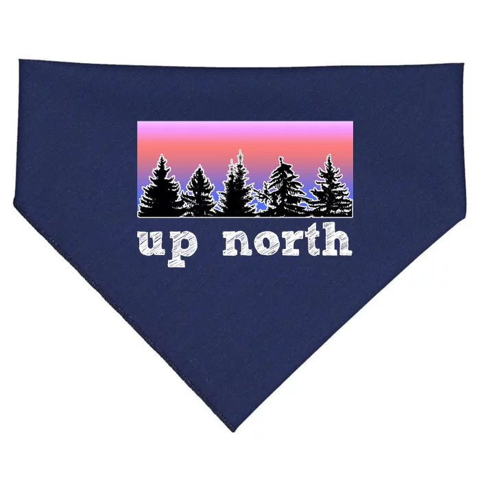 UpNorth Sunset Pine Tree Lake Life Nature USA-Made Doggie Bandana