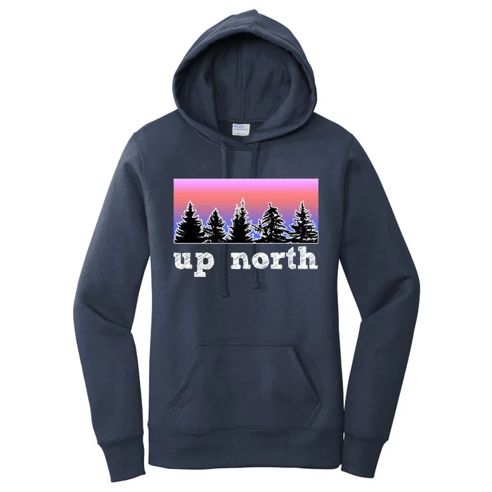 UpNorth Sunset Pine Tree Lake Life Nature Women's Pullover Hoodie