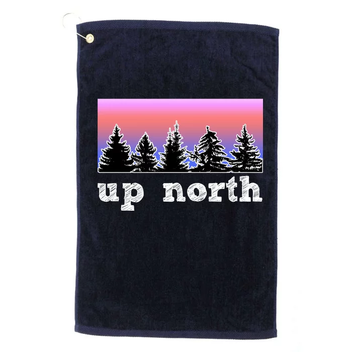 UpNorth Sunset Pine Tree Lake Life Nature Platinum Collection Golf Towel