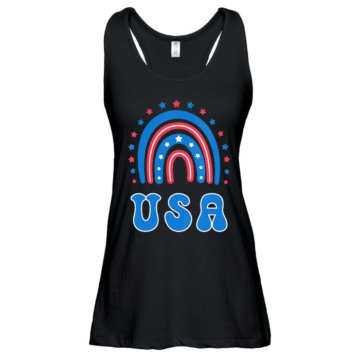 Usa Patriotic Proud To Be An American Ladies Essential Flowy Tank