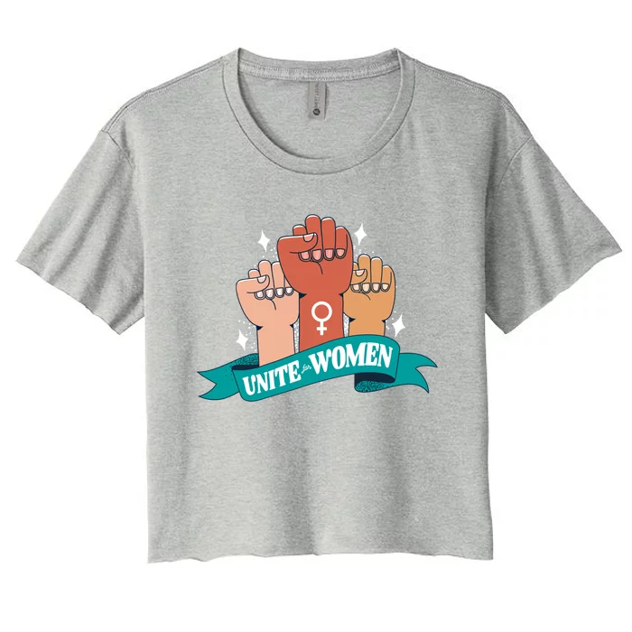 Unite Political Protest Empowert Activist Gift Women's Crop Top Tee