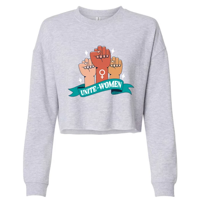 Unite Political Protest Empowert Activist Gift Cropped Pullover Crew