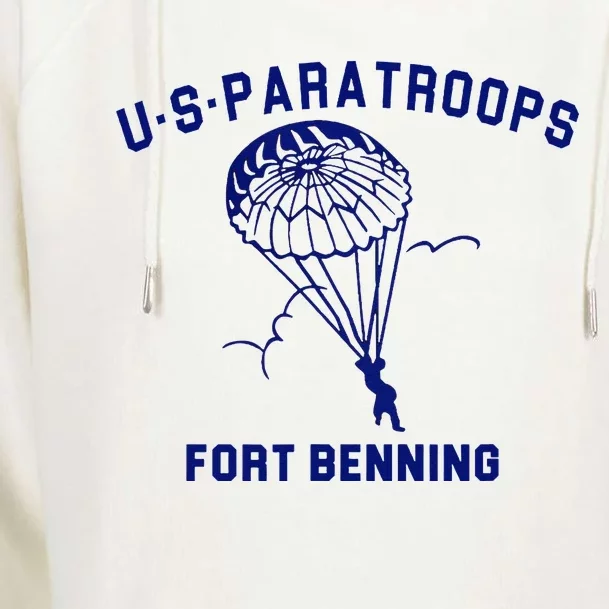 US Paratroops Paratroopers Fort Benning WW2 Womens Funnel Neck Pullover Hood