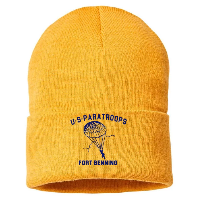 US Paratroops Paratroopers Fort Benning WW2 Sustainable Knit Beanie