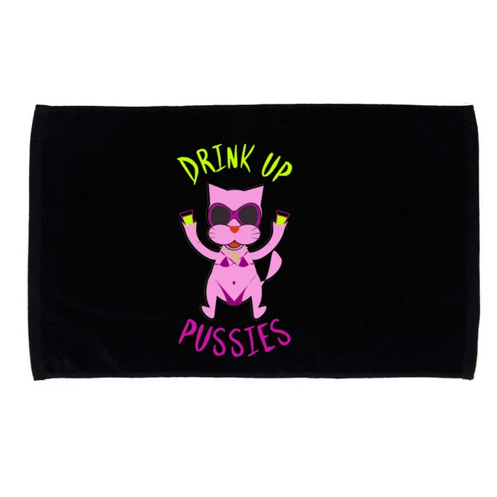 Up Pussies Party Witches And Bitches Gift Cat Lovers Sign Gift Microfiber Hand Towel