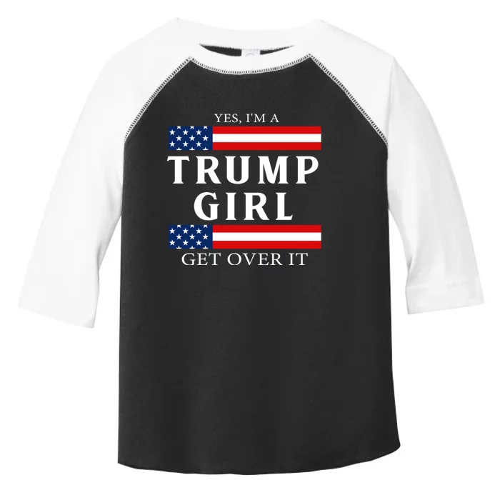 Usa Patriotic Proud Trump Girl Vote America Flag Design Toddler Fine Jersey T-Shirt