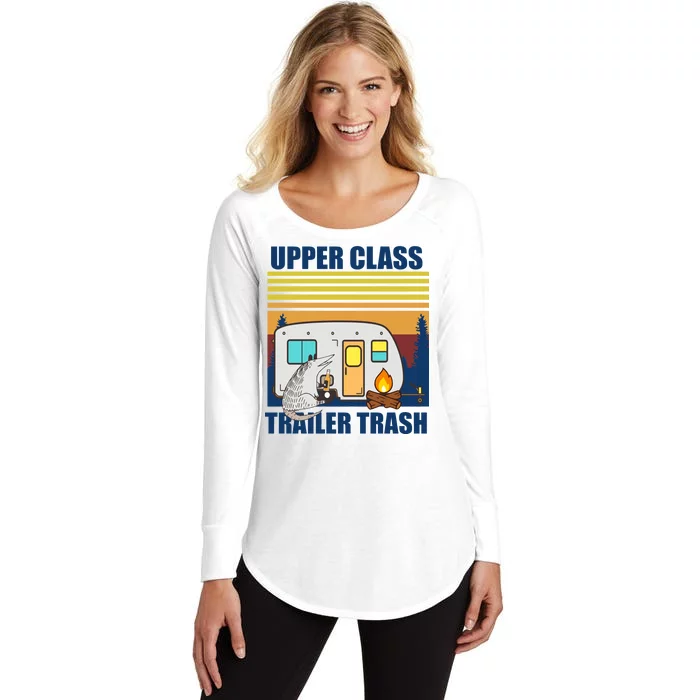 Upper Class Trailer trash Women's Perfect Tri Tunic Long Sleeve Shirt