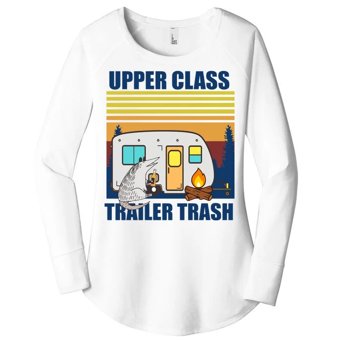 Upper Class Trailer trash Women's Perfect Tri Tunic Long Sleeve Shirt