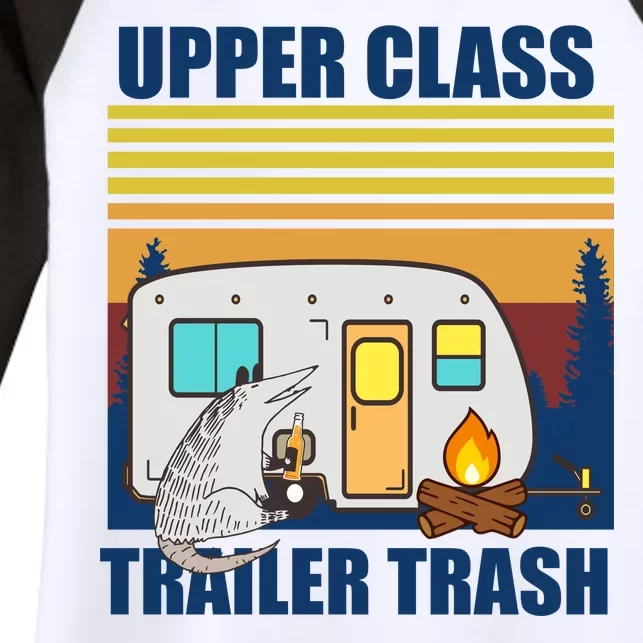 Upper Class Trailer trash Women's Tri-Blend 3/4-Sleeve Raglan Shirt