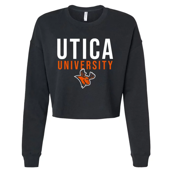 Utica Pioneers Stacked Cropped Pullover Crew