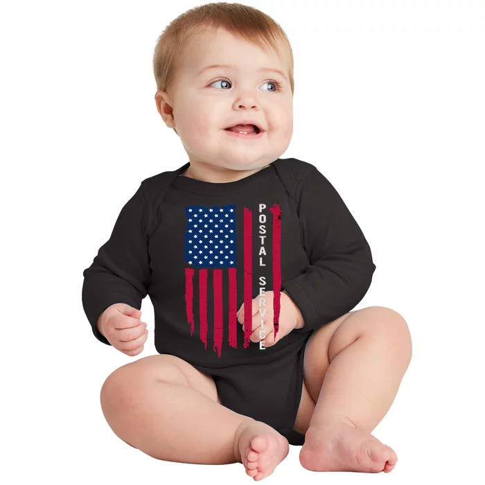 Us Postal Service Memorial Day Proud Postal Worker Baby Long Sleeve Bodysuit