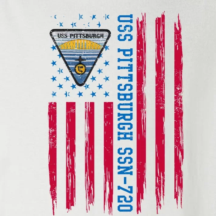 Uss Pittsburgh Ssn720 American Flag Submarine Ship Veteran Toddler Long Sleeve Shirt