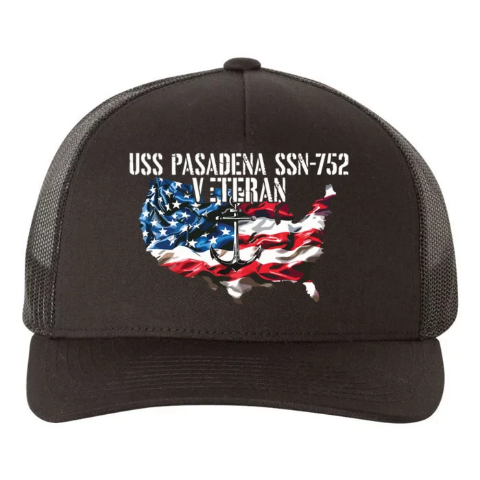 Uss Pasadena Ssn793 Attack Submarine Veteran Us Flag Premium Yupoong Adult 5-Panel Trucker Hat