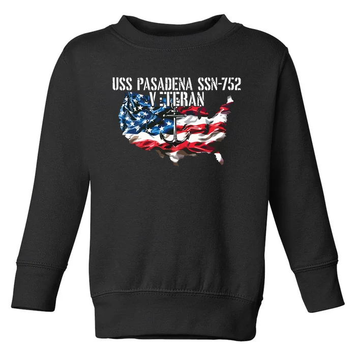 Uss Pasadena Ssn793 Attack Submarine Veteran Us Flag Premium Toddler Sweatshirt